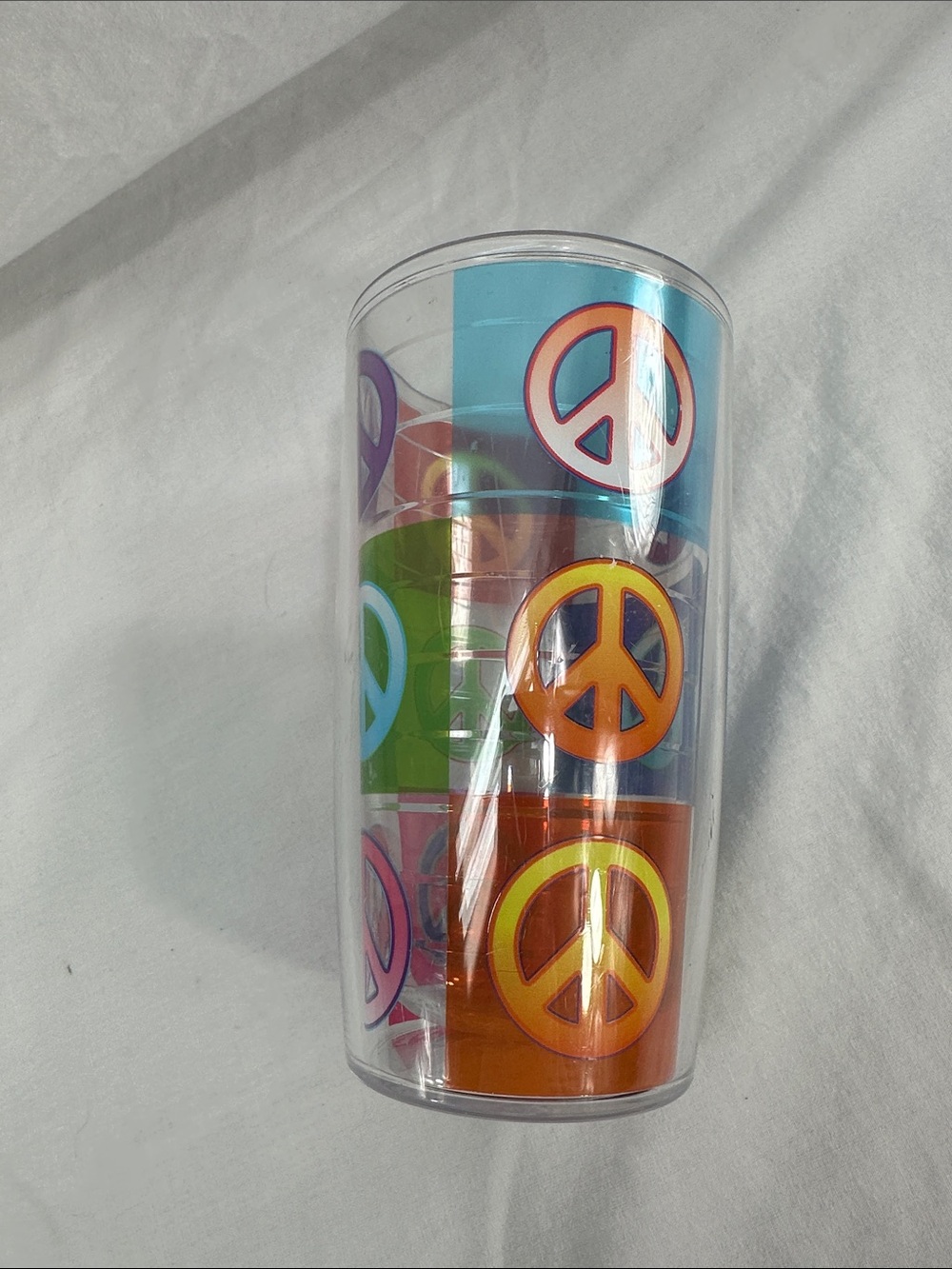 One 16oz Tervis  peace cup with 1 lid - Picture 4 of 8